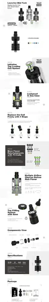 HELLVAPE LAUNCHER MINI TANK 25MM แท้ 100%