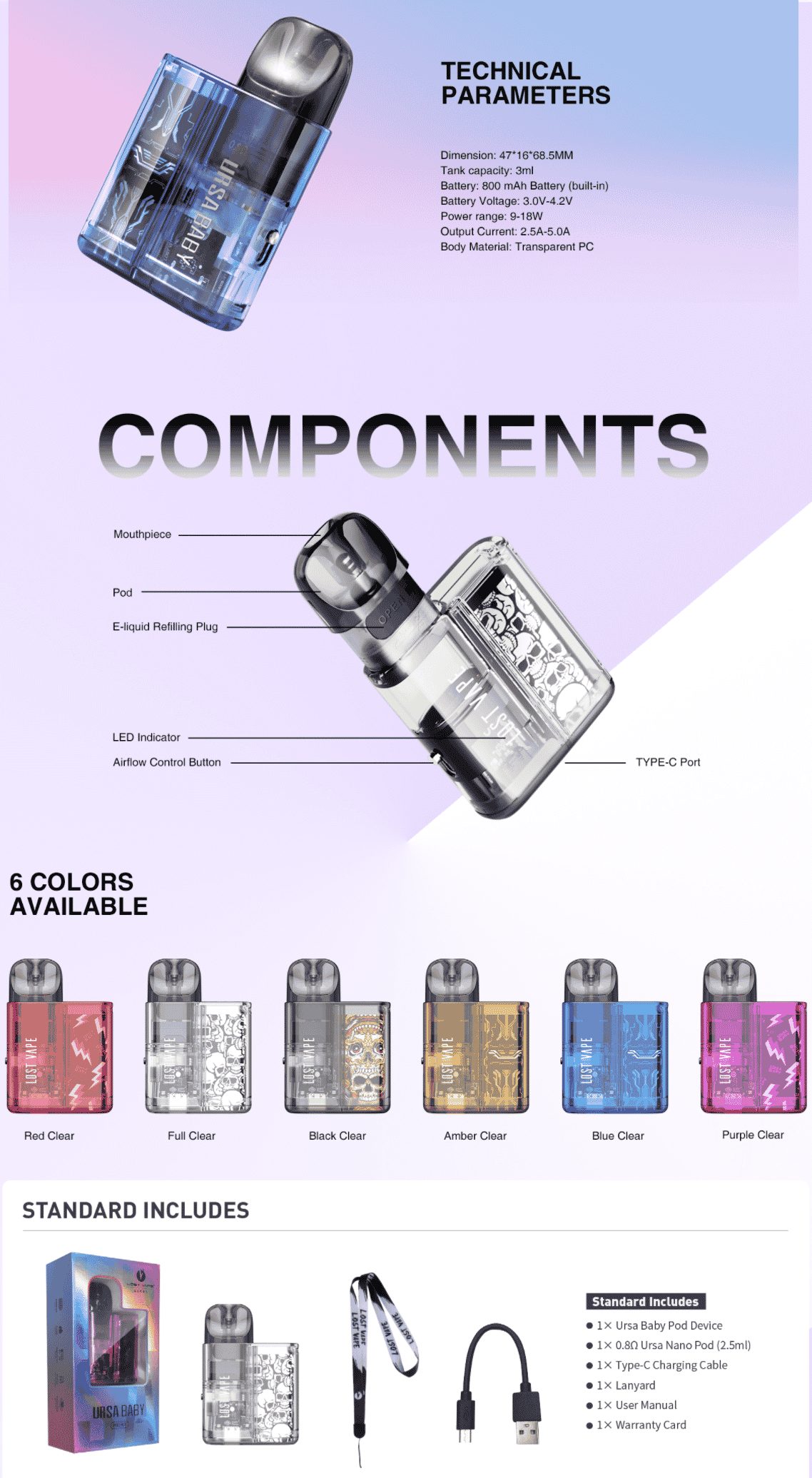LOST VAPE URSA BABY POD KIT