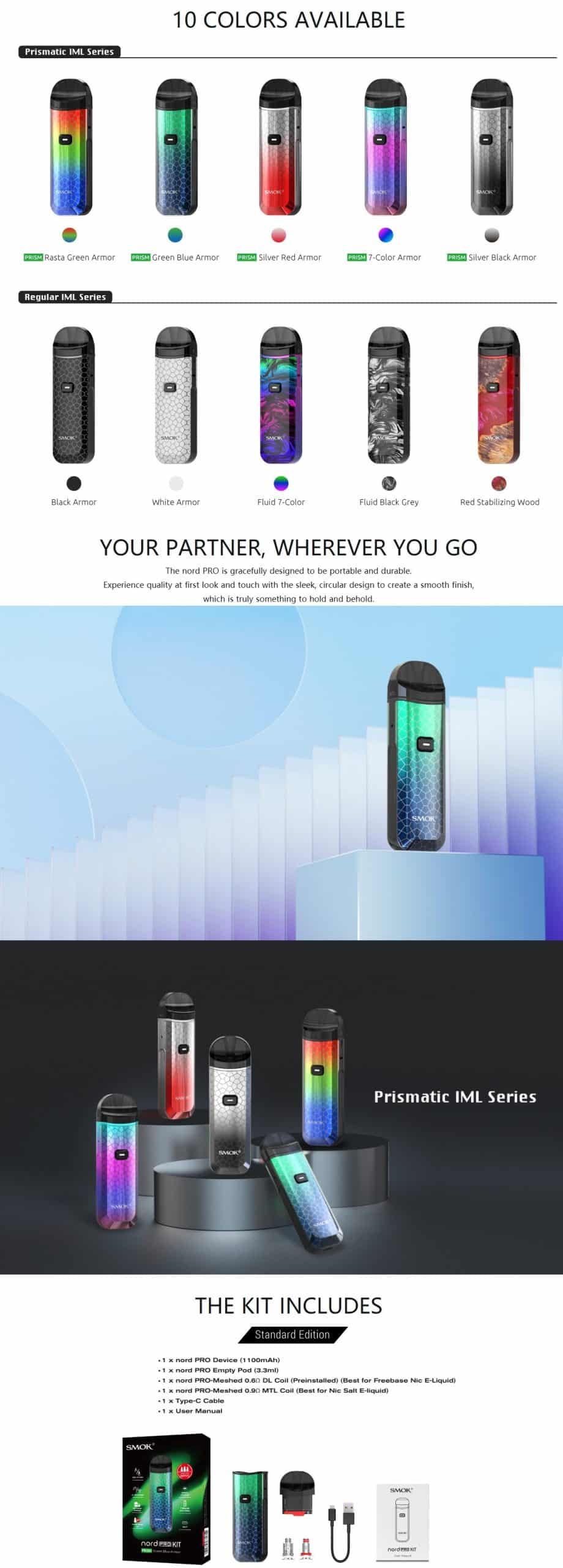 SMOK NORD PRO POD KIT 25W 11000Ah