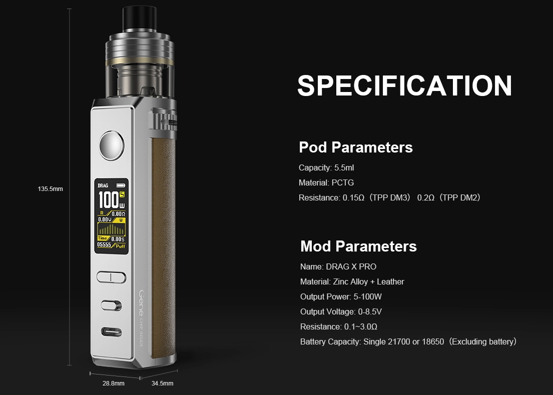 VOOPOO DRAG X PRO POD MOD KIT