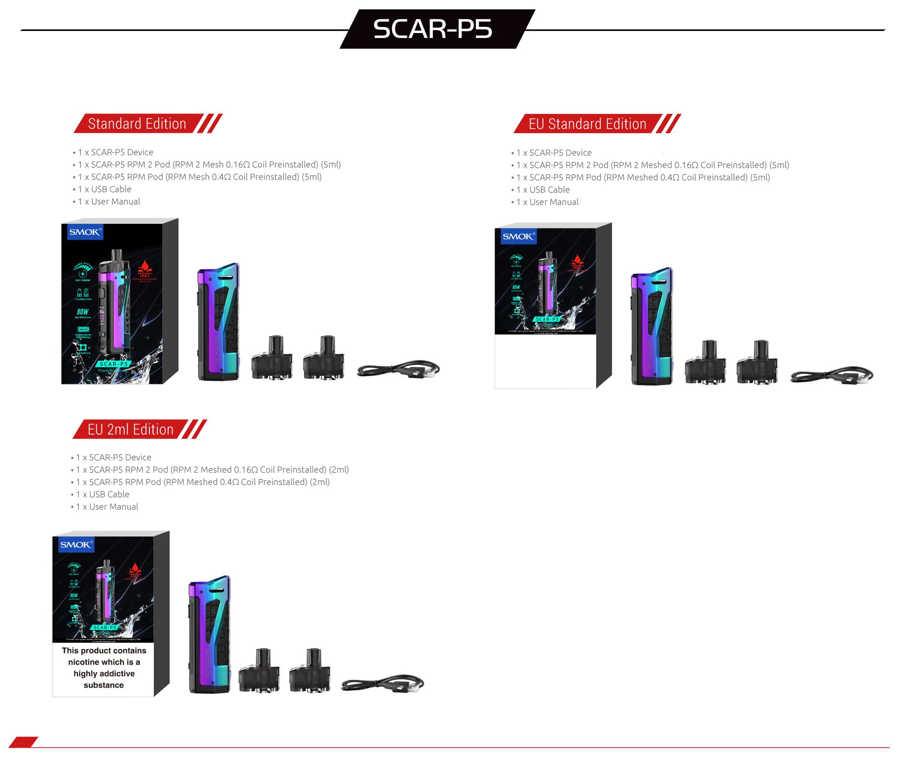 SMOK SCAR-P5 80W POD KIT