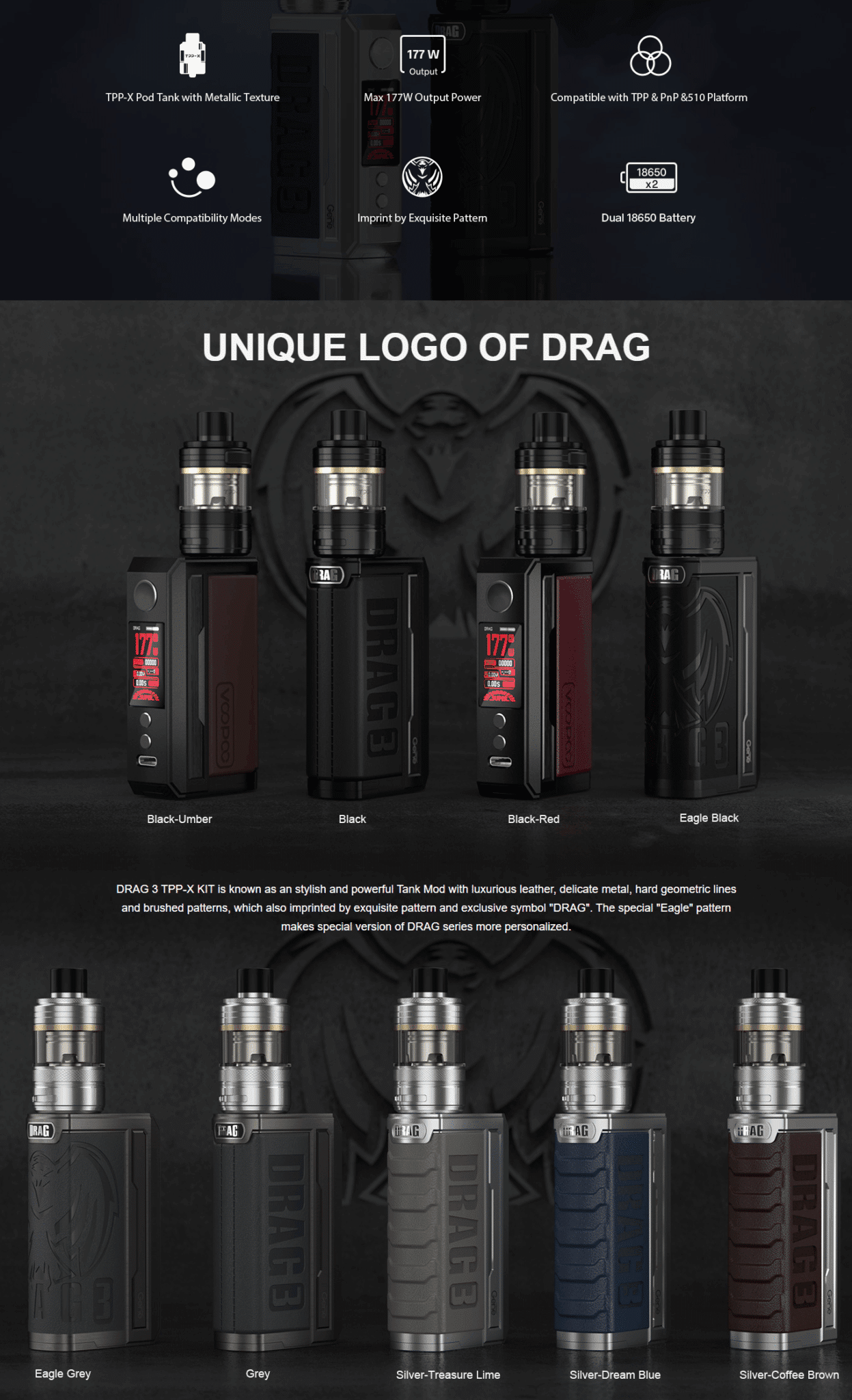 VOOPOO DRAG 3 TPP-X KIT 177W