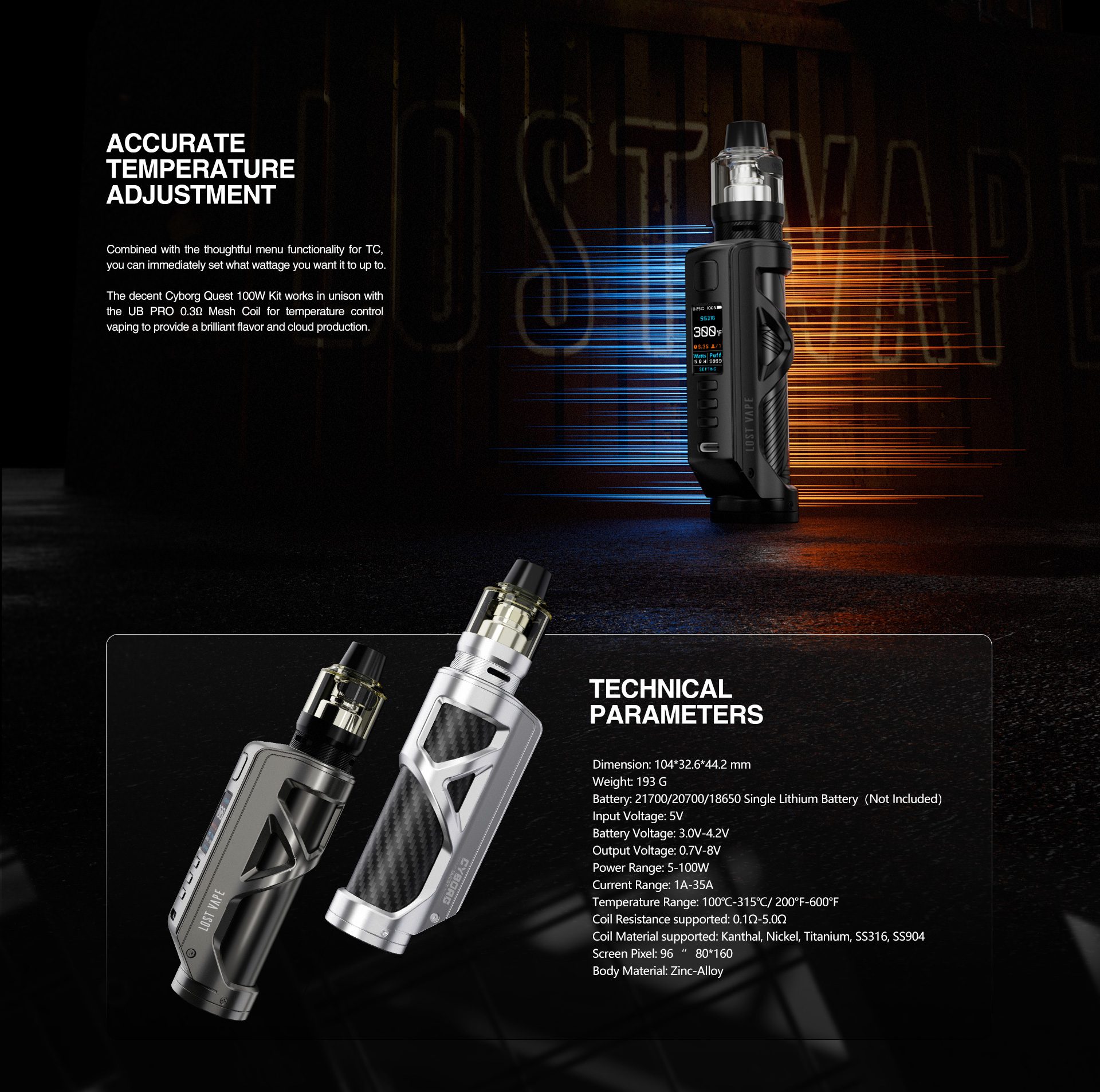 LOST VAPE CYBORG QUEST MOD KIT