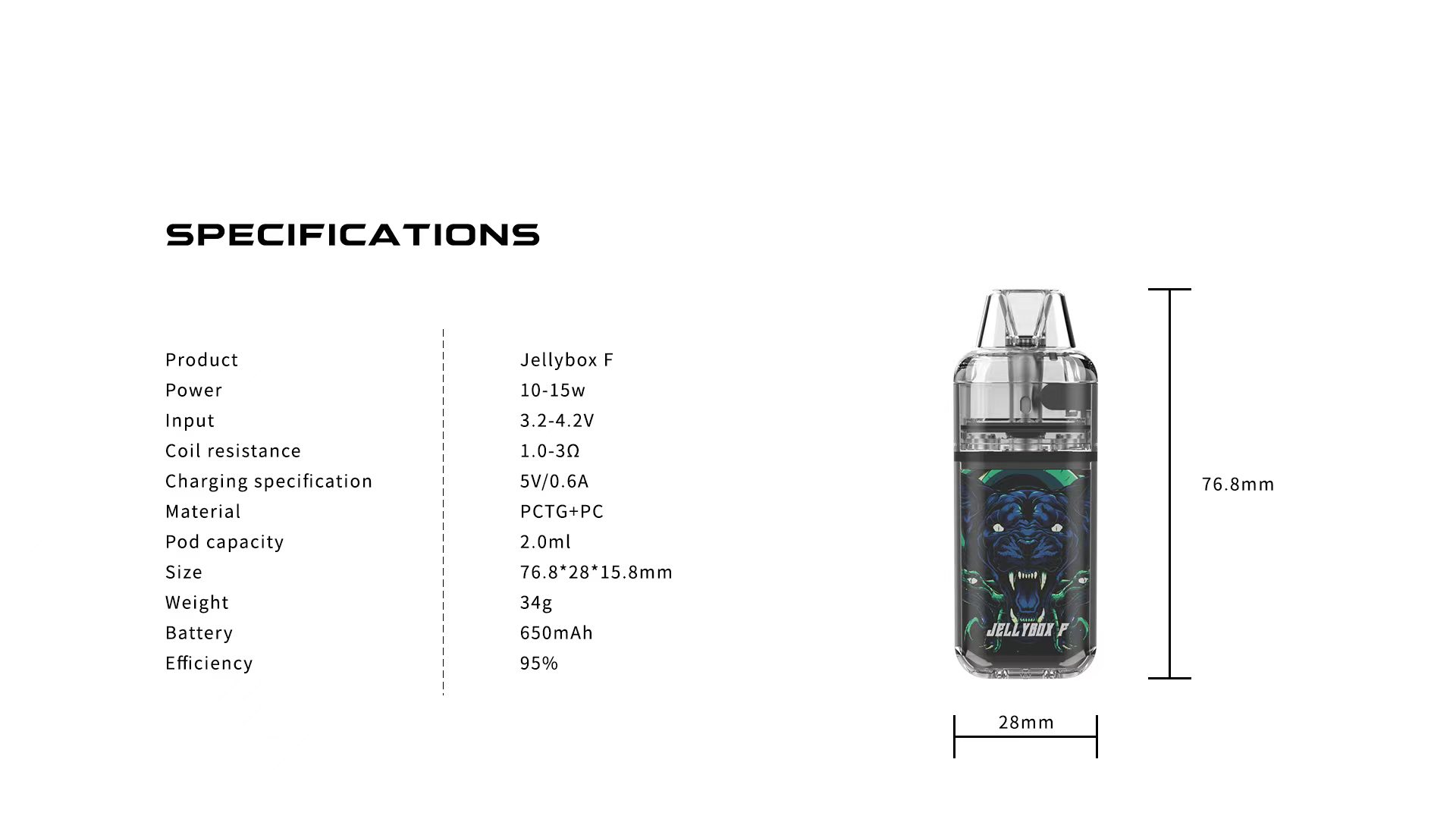RINCOE JELLYBOX F 15W POD KIT (6)