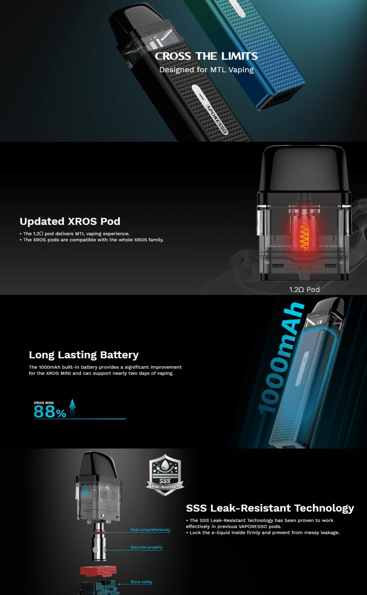 VAPORESSO XROS MINI POD KIT (3)
