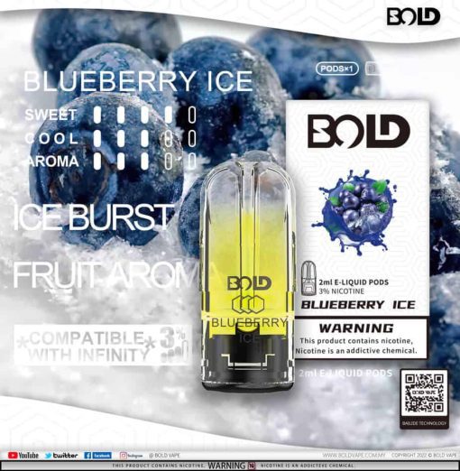 หัวพอต BOLD INFINITE BLUEBERRY ICE 2ML · Goatvape