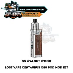Lost Vape Centaurus Q80 Pod Mod Kit SS Walnut Wood