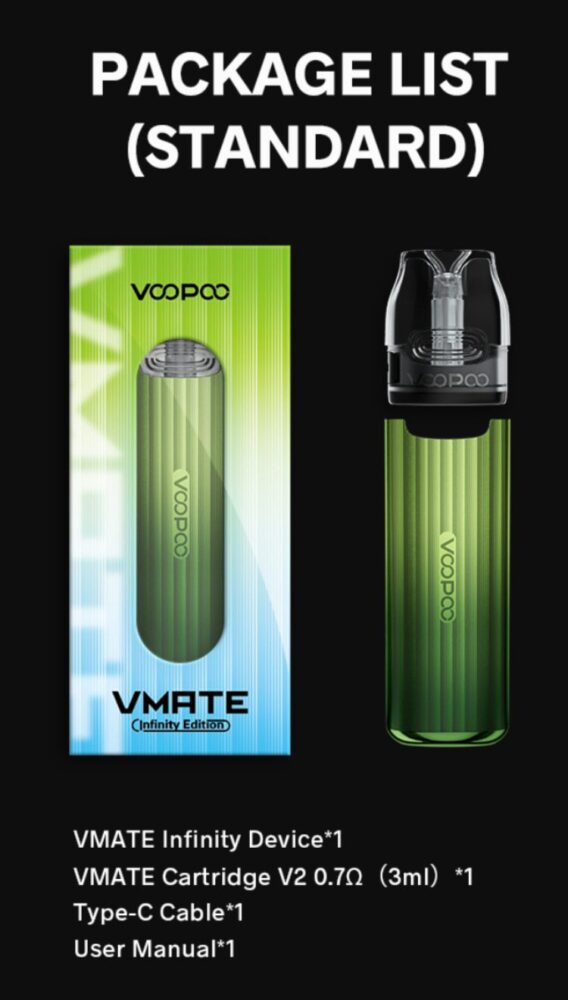 Voopoo Vmate Infinity Edition Package List