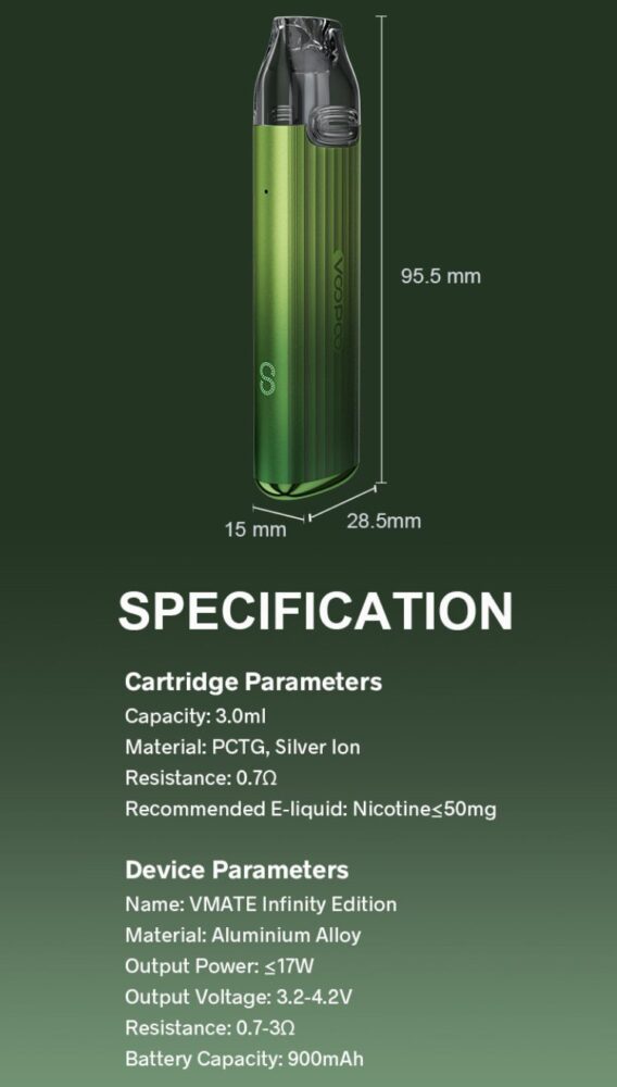 Voopoo Vmate Infinity Edition Specification