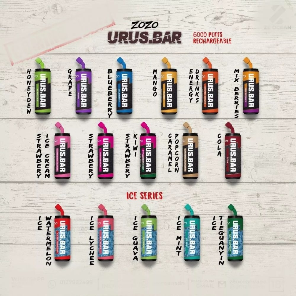 ZOZO URUS BAR DISPOSABLE VAPE 6000PUFFS