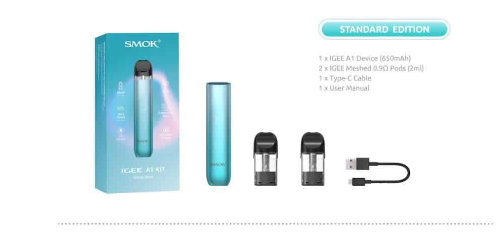 Smok Igee A1 Pod Kit Package List