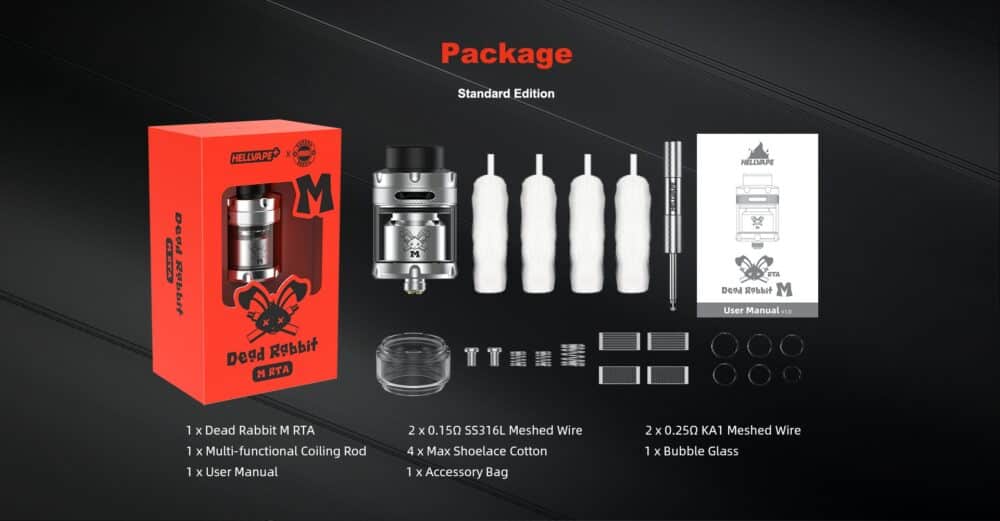 Hellvape Dead Rabbit M RTA Packeage List