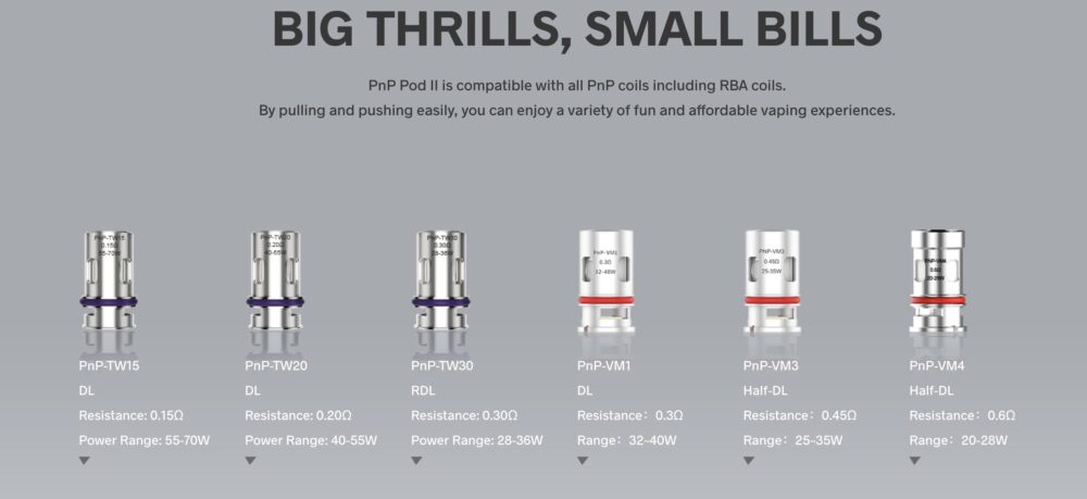 Voopooo PnP Empty Pod II Coil