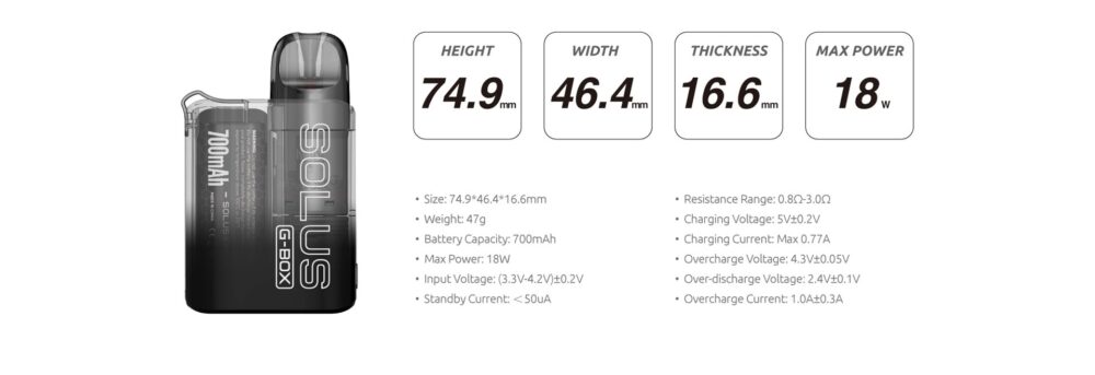 Solus G-Box Specifications