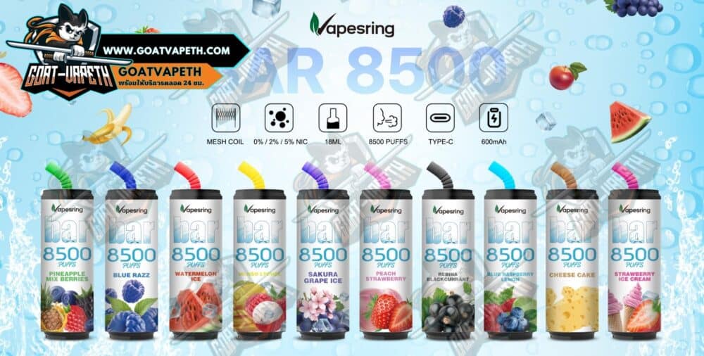Vapesring Bar 8500 Puffs Banner