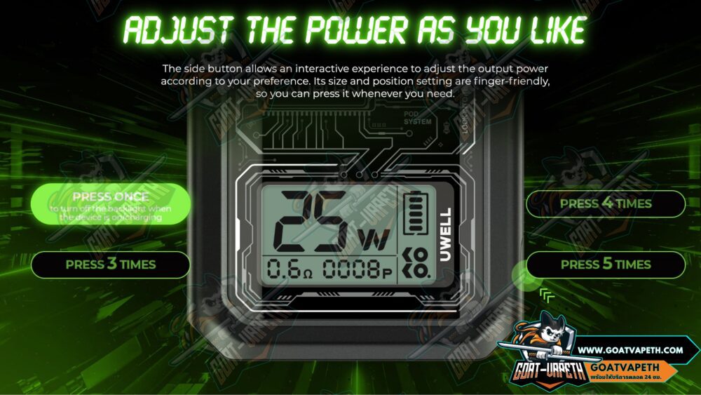 Adjust The Power As You Like